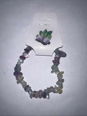 Multi-Color fluorite Chip Stretch Bracelet - Women Jewelry